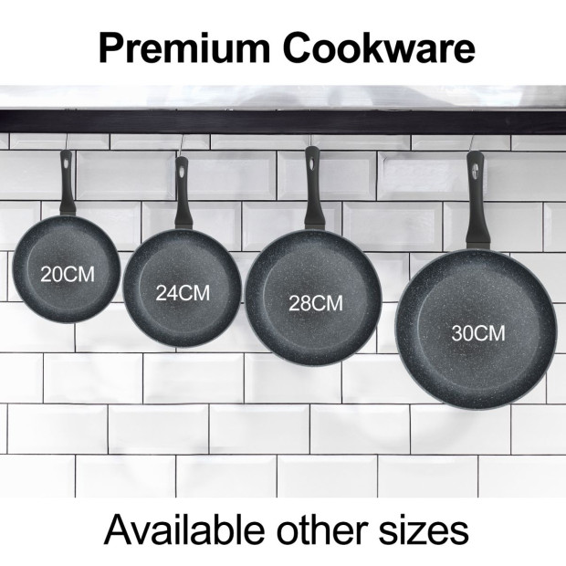 Stone Chef Forged Frying Pan Cookware Kitchen Fry Pan Black 24cm Image 8