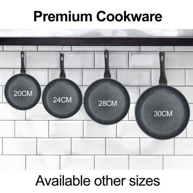 Forged Frying Pan Cookware Kitchen Fry Pan Black 28cm Image 8