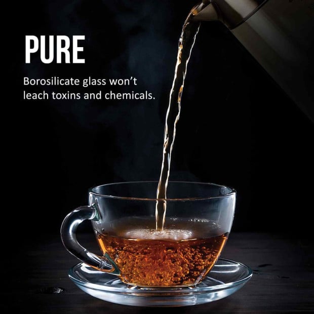 Cool Touch Stainless Steel LED Glass Kettle Dual Wall 1.7L Image 5