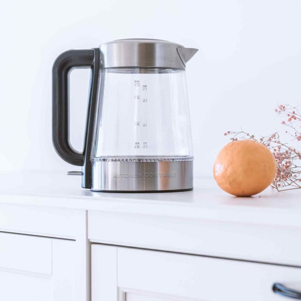 Cool Touch Stainless Steel LED Glass Kettle Dual Wall 1.7L Image 8