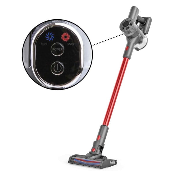 Wet Mop 2-IN-1 Cordless Stick Vacuum Cleaner Handheld Recharge - Red Image 9