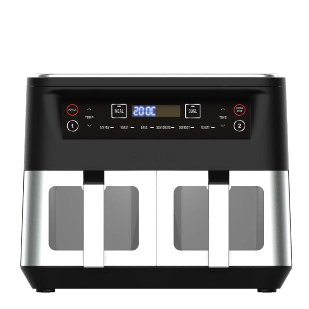 Dual View 2 x 5 Litre (10 Litre) Air Fryer Stainless Steel Image 4