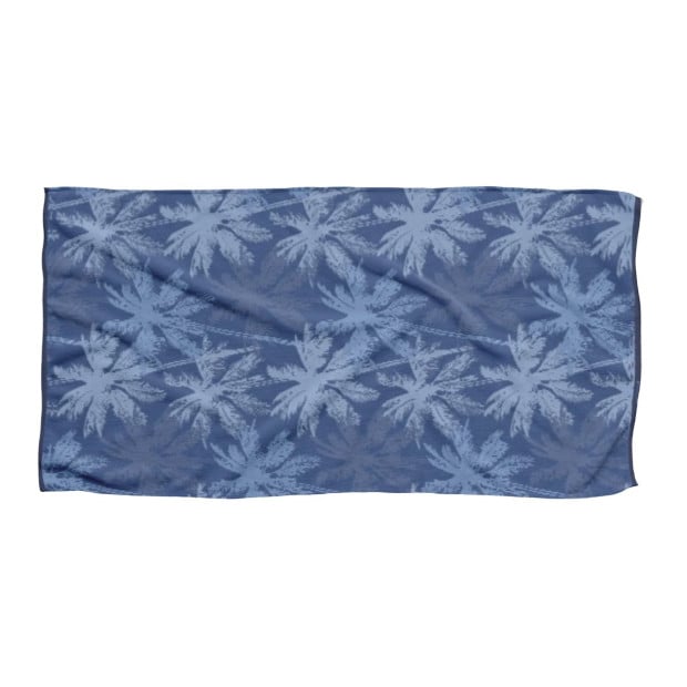 Beach Towel Stylish Absorbent Brand New - Blue Palm