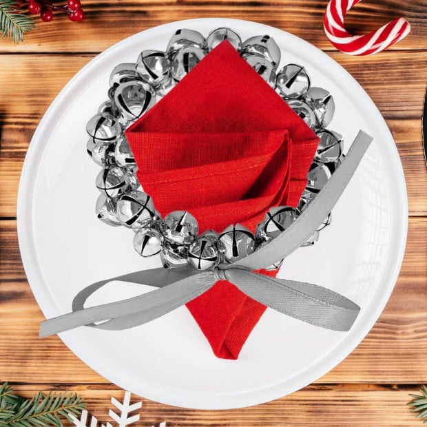 Napkin Rings Steel- Bell - 4 Pack Image 2