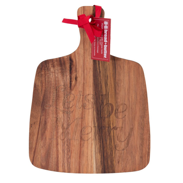 Rectangle Paddle Food Board w/ 2 Cheeese Knives Image 2