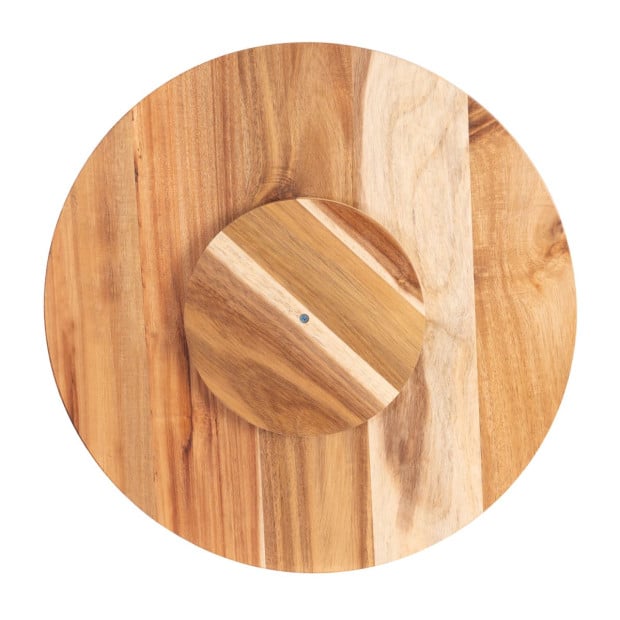 18 Inch Wooden Lazy Susan Tray - Trees Image 3