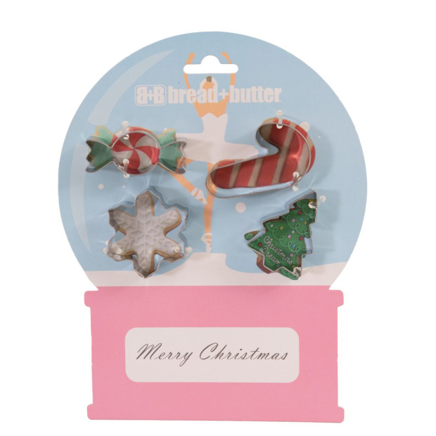Cookie Cutter - Snowglobe Card Tree Candy Cane - 4 Pack