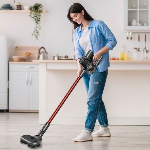 X9 Twin Spin Turbo Mop Vacuum Cleaner Vacuum Cordless - Red Image 2