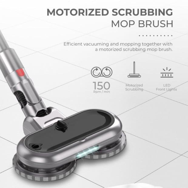 X9 Twin Spin Turbo Mop Vacuum Cleaner Vacuum Cordless - Red Image 3