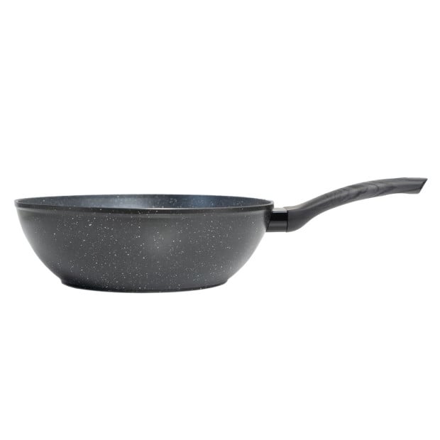 Forged Wok Non Stick Cookware Kitchen Black Grey Handle 28cm Image 6