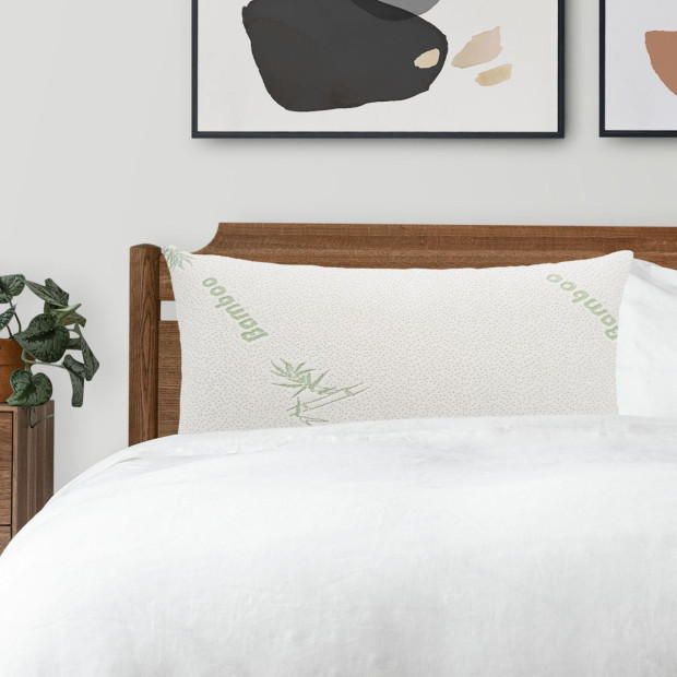 1x Bamboo Blend Memory Foam Pillow 45 x 75CM Image 2