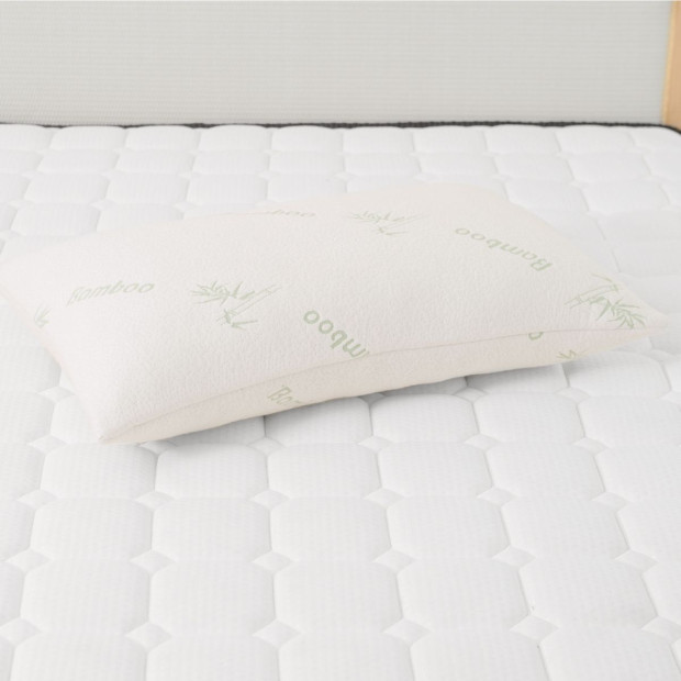 1x Bamboo Blend Memory Foam Pillow 45 x 75CM Image 3