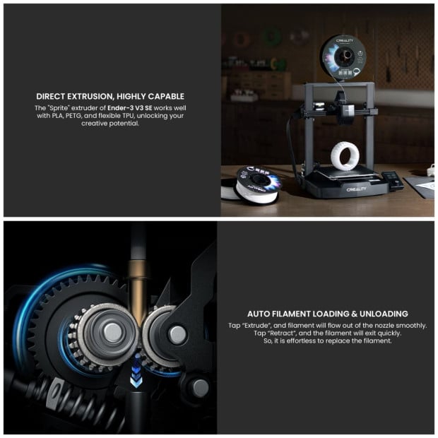 Creality Ender 3 V3 SE 3D Printer, 250mm/s Printing Speed FDM, Auto Levelling Image 6