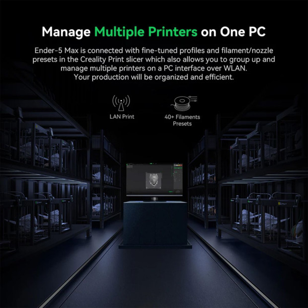 Creality Ender-5 Max 3D Printer 700mm/s Max Speed Build Volume 400 x 400 x 400mm Image 12