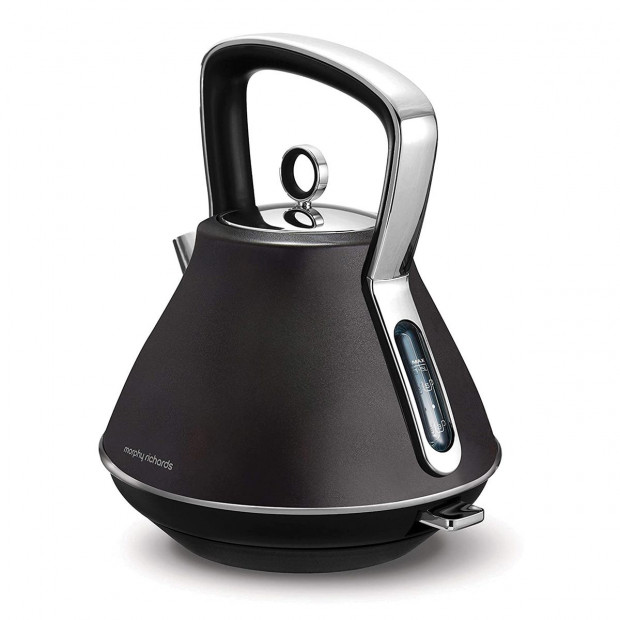 Morphy Richards Evoke 1.5L Black Pyramid Kettle Black
