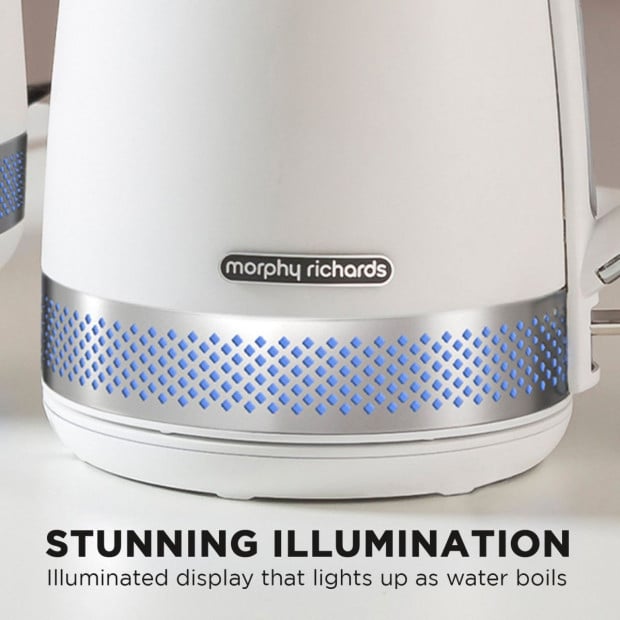 Morphy Richards 1.7L Illumination Jug Kettle - White Image 6