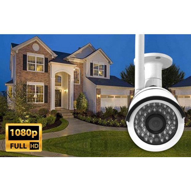4ch Cctv Wireless Security System 2mp Ip Wifi 2x Camera Image 2