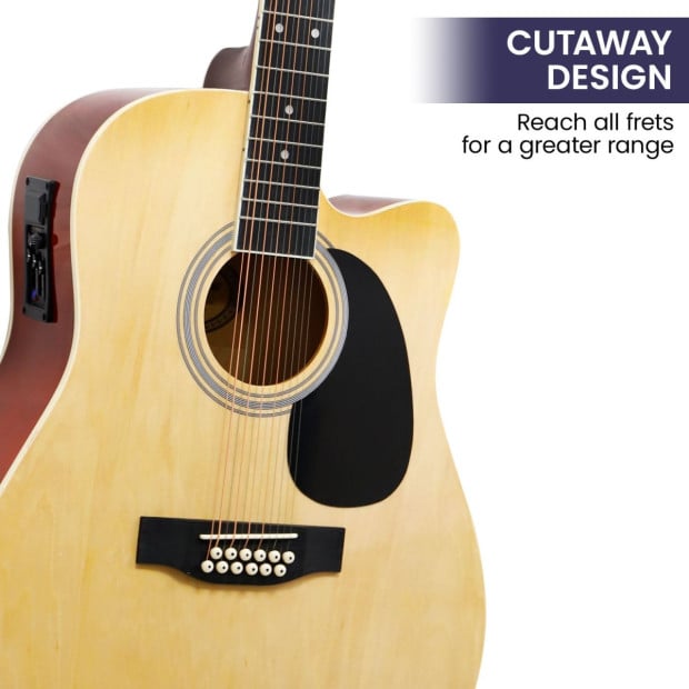 Karrera 12-String Acoustic Guitar with EQ - Natural Image 5