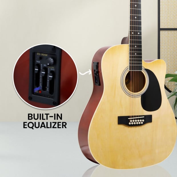 Karrera 12-String Acoustic Guitar with EQ - Natural Image 7