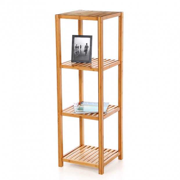 4 Tier Bamboo Storage Shelves Image 2