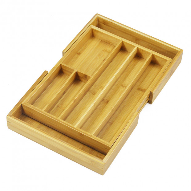 Bamboo Expandable Drawer Organiser Image 3