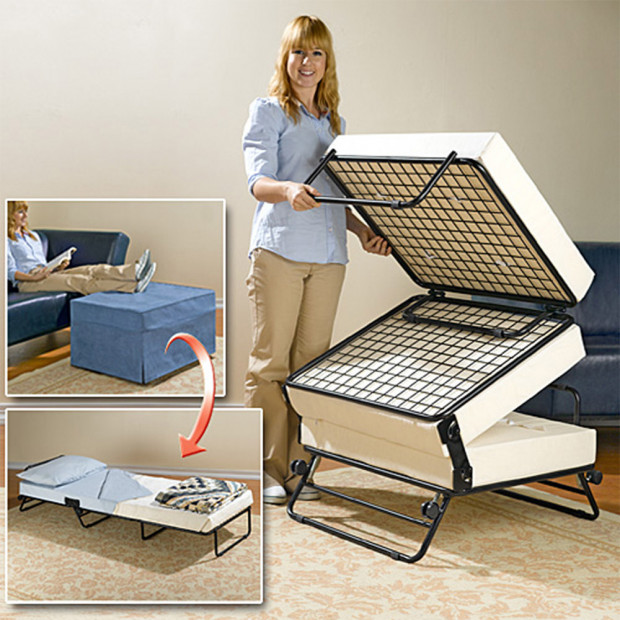Ottoman Folding Bed - Brown Image 2