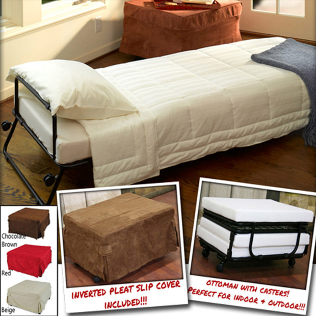 Ottoman Folding Bed - Red Image 4