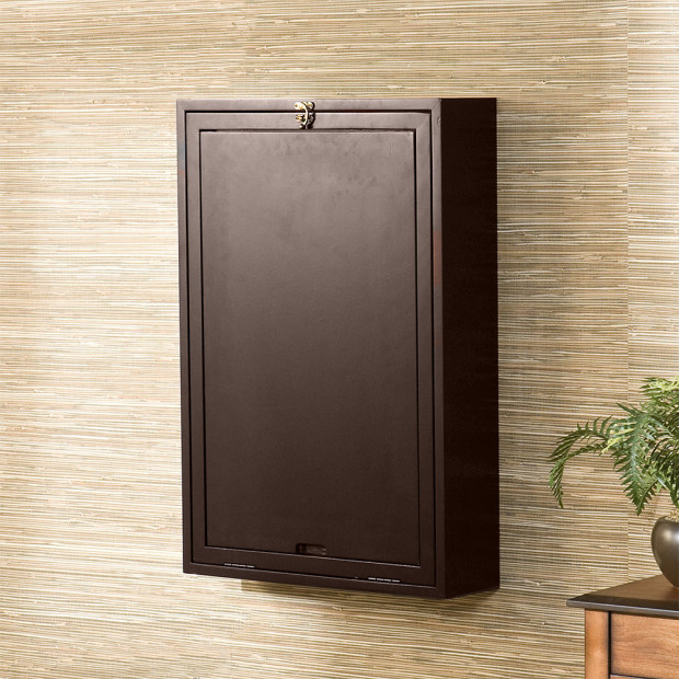Convertible Wall Mounted Desk - Brown Image 2