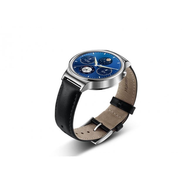 Huawei Watch with Black Leather Band Smart Watch Image 3