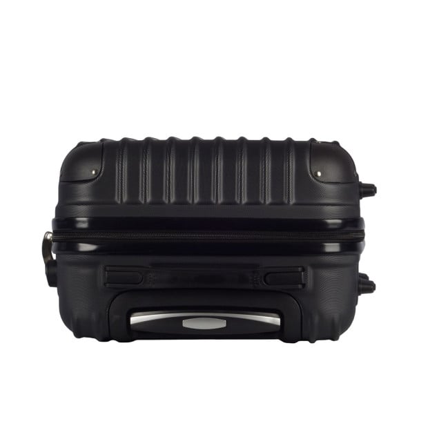 3pc ABS Luggage Suitcase Hard Case Shockproof Travel Set - Black Image 5