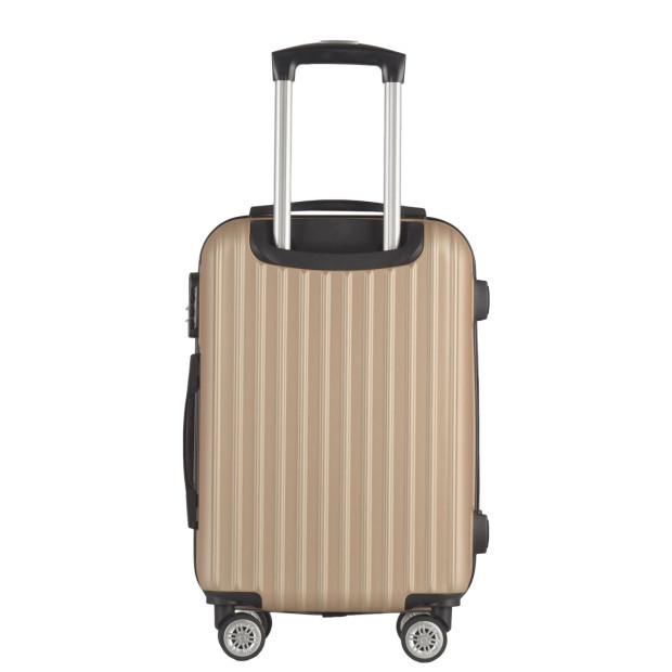 3pc ABS Luggage Suitcase Hard Case Shockproof Travel Set - Gold Image 4