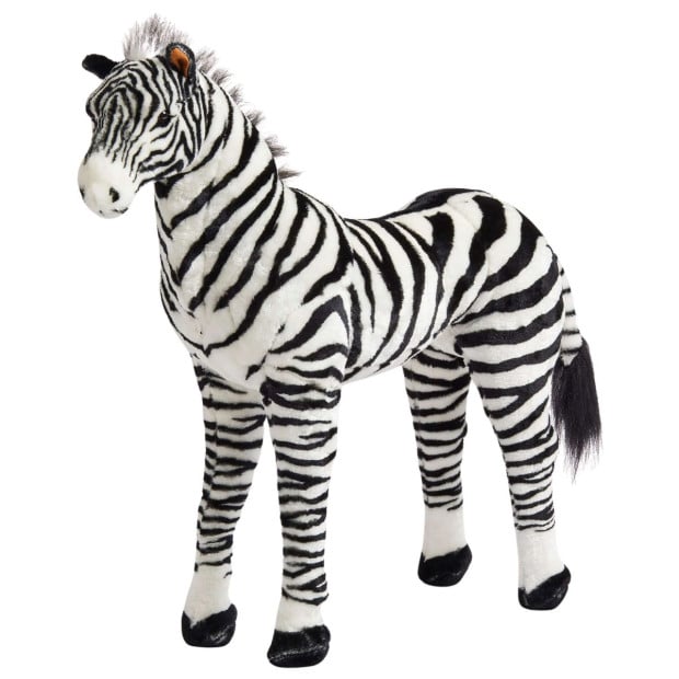 Jiggle & Giggle Large Standing Soft Plush Toy - Zebra Image 2