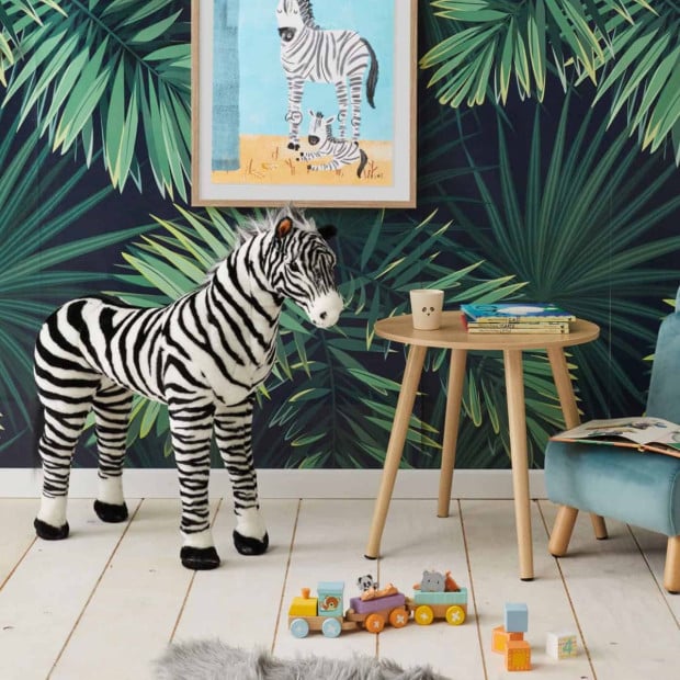 Jiggle & Giggle Large Standing Soft Plush Toy - Zebra Image 4