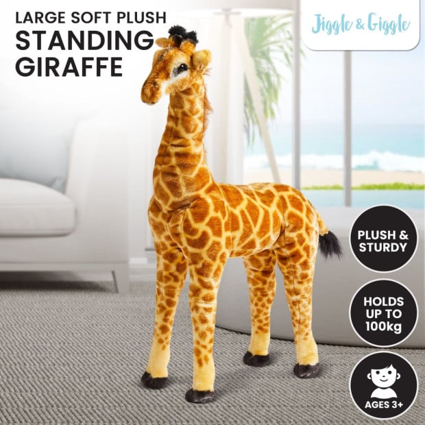 Jiggle Giggle Large Standing Soft Plush Toy Giraffe