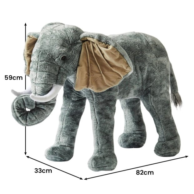 Jiggle & Giggle Large Standing Soft Plush Toy - Elephant Image 3
