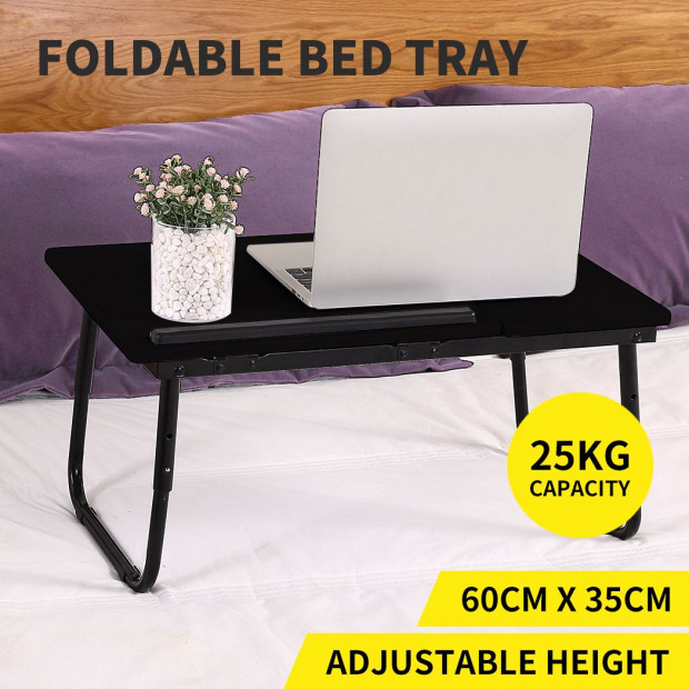 Laptop Stand Desk Portable Foldable Adjustable Black
