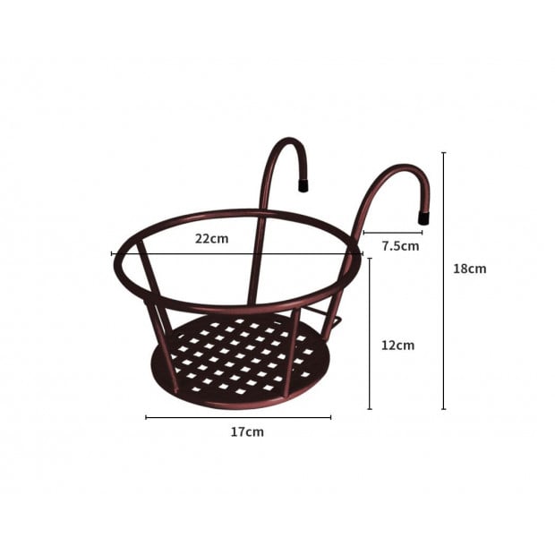 3x Plant Stand flower Holder Hanging Pot Basket Plant Storage Bronze Image 5