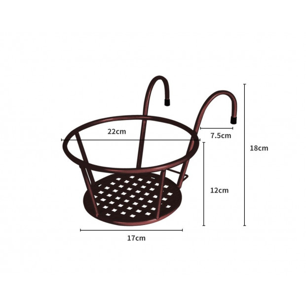 3x Plant Stand flower Holder Hanging Pot Basket Plant Storage Bronze Image 6