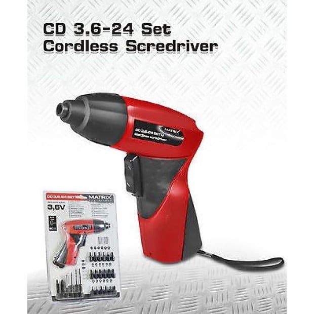 KULLER 4.8v Cordless Screwdriver Kit 24pc Image 2