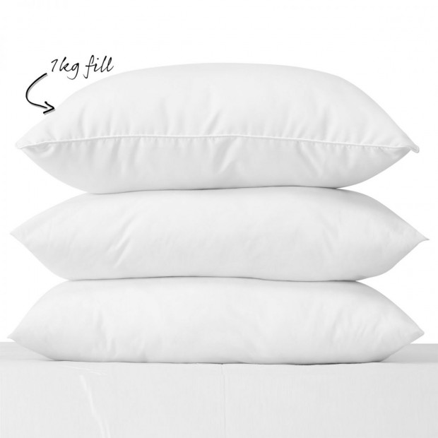 Goose Down Feather Pillows 1000GSM Cover - Twin Pack Image 3