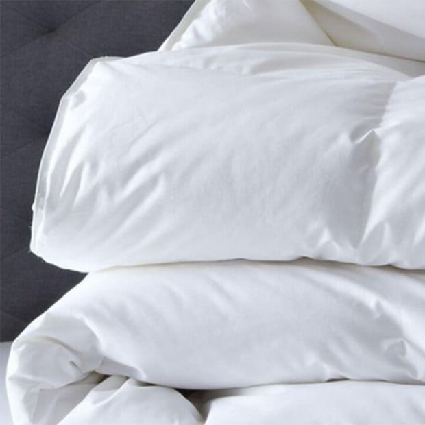 500GSM Plush Duck Feather Down Quilt Queen - White Image 3