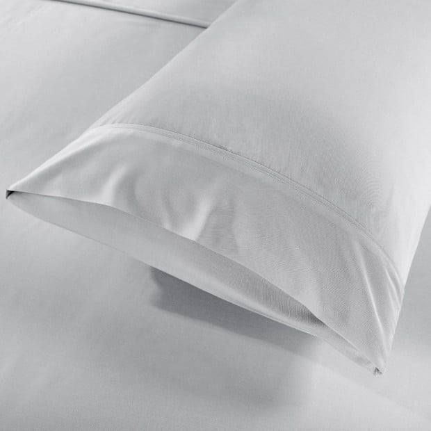 Bamboo Blended Sheet Pillowcases 1000TC Double Warm Grey Image 4