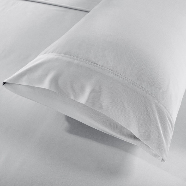 Bamboo Blended Sheet Pillowcases 1000TC Queen Warm Grey Image 4