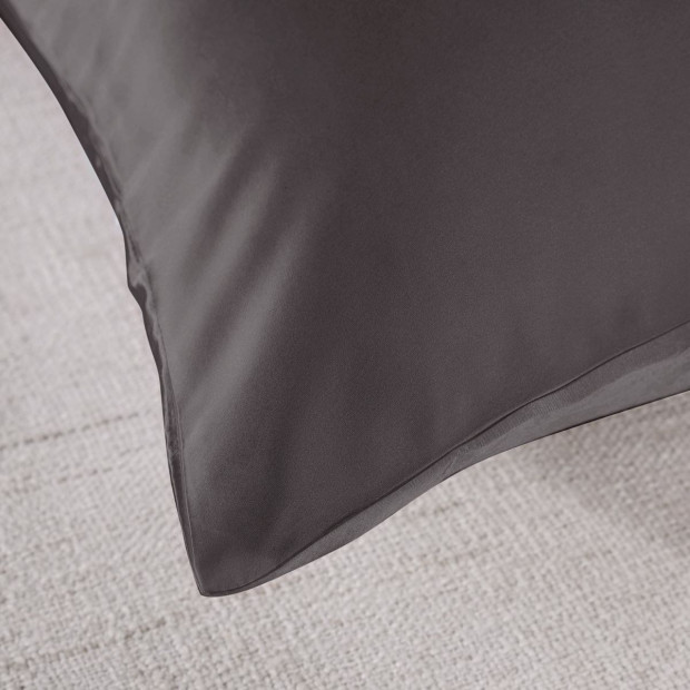 Mulberry Soft Silk Hypoallergenic Pillowcase - Charcoal Image 3