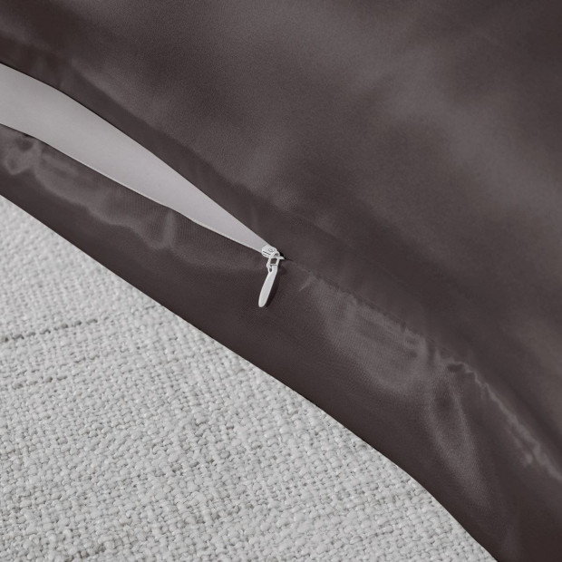 Mulberry Soft Silk Hypoallergenic Pillowcase - Charcoal Image 2