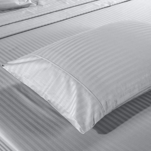 Kensington 1200 Thread Count 100% Egyptian Cotton Sheet Queen Silver Image 4