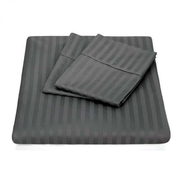 Kensington 1200 Thread Count 100% Egyptian Cotton Sheet Set Double Charcoal Image 2