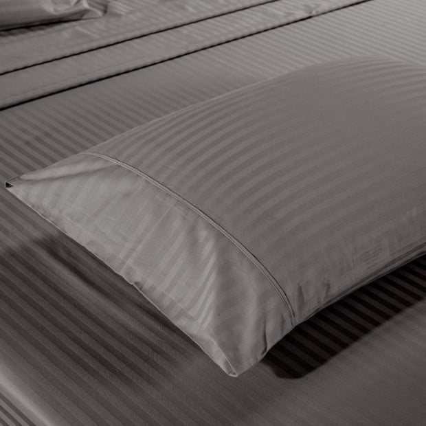 Kensington 1200 Thread Count 100% Egyptian Cotton Sheet Queen Charcoal Image 4