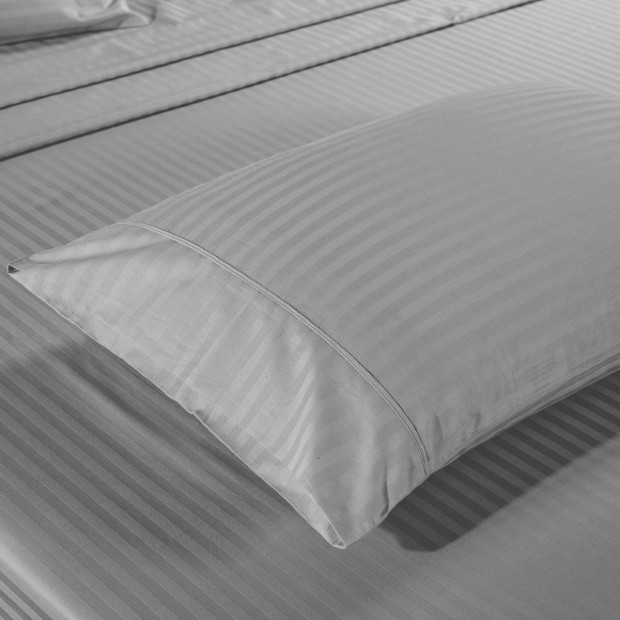 Kensington 1200 Thread Count 100% Egyptian Cotton Sheet Queen Silver Image 3