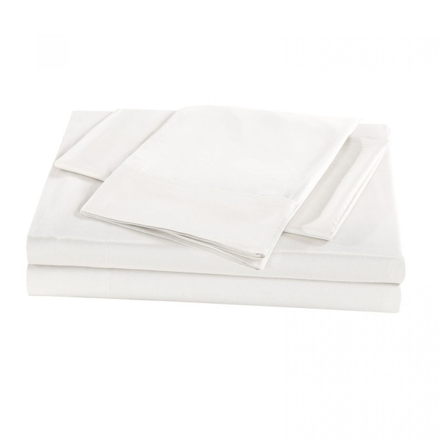 100% Natural Bamboo 1000 Thread Count Sheet Set - Queen - White Image 2